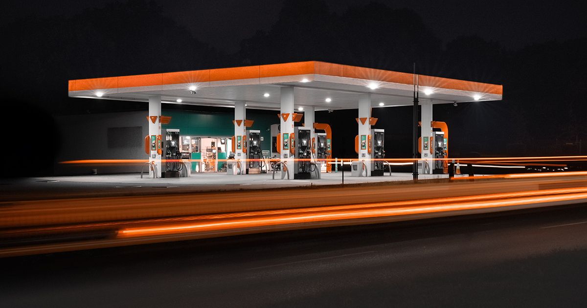 An image of a fuel station